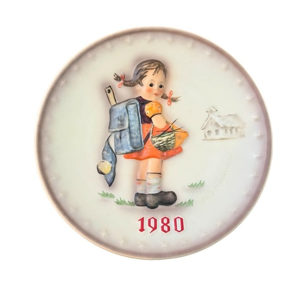 Goebel Hummel RARE 1980 Annual School Girl Porcelain Collector Plate West German - Picture 1 of 10